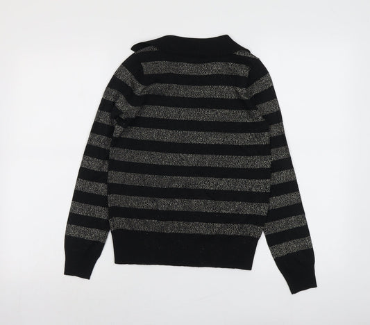 Womens UK Size XS Marks and Spencer Black Pullover Jumper