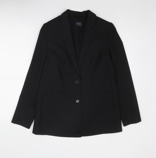 Womens UK Size 10 Marks and Spencer Regular Black Blazer