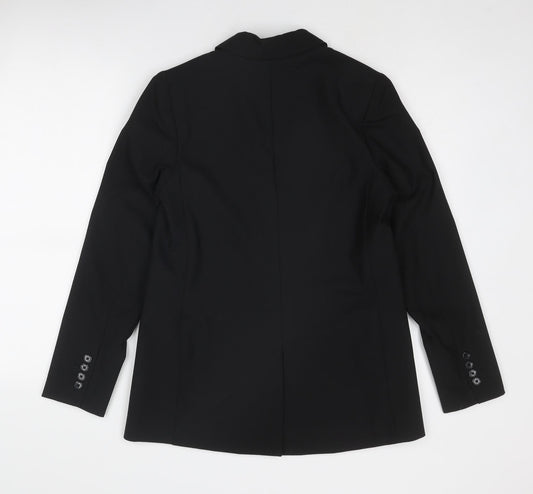 Marks and Spencer Womens Black Polyester Jacket Blazer Size 10
