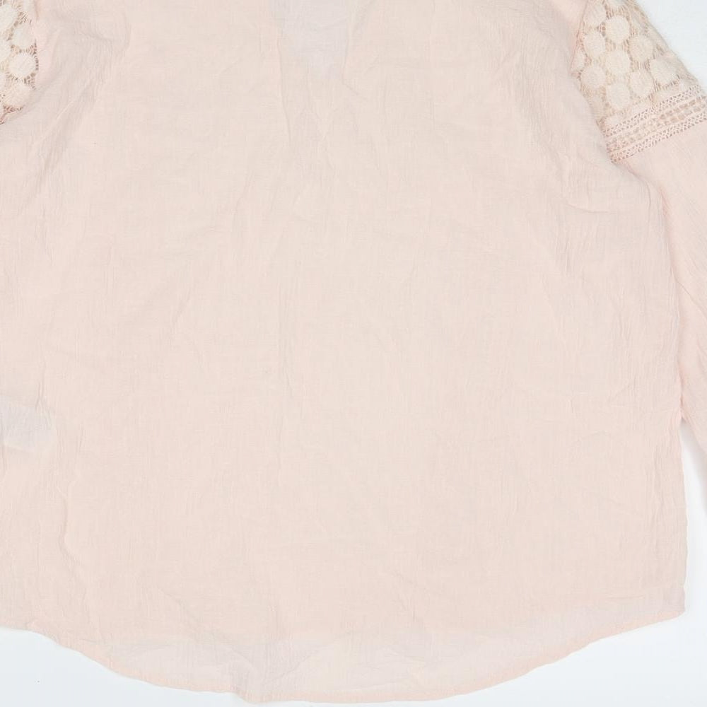 Womens UK Size S VILA Pink Basic Blouse