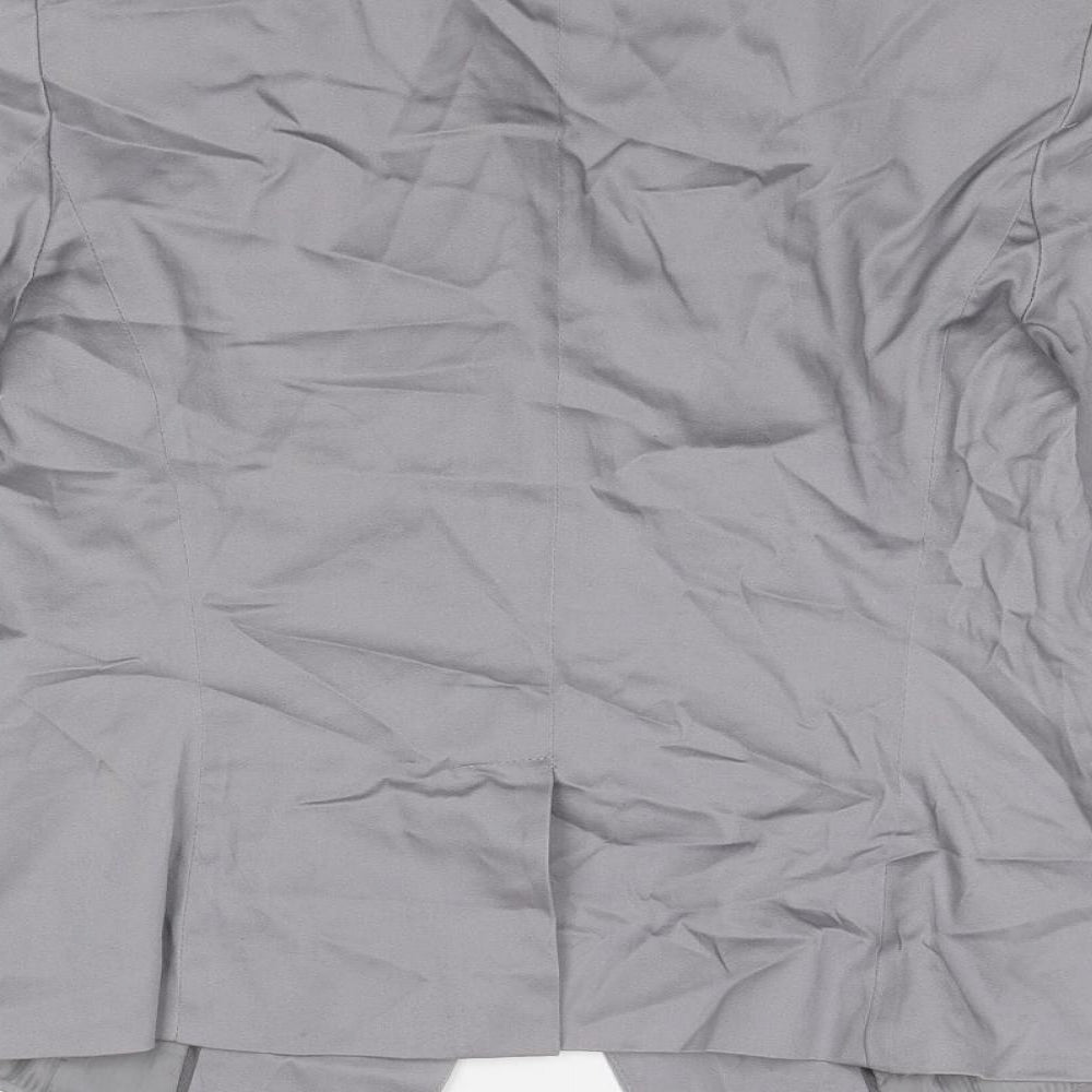 New Look Womens Grey Cotton Jacket Suit Jacket Size 14