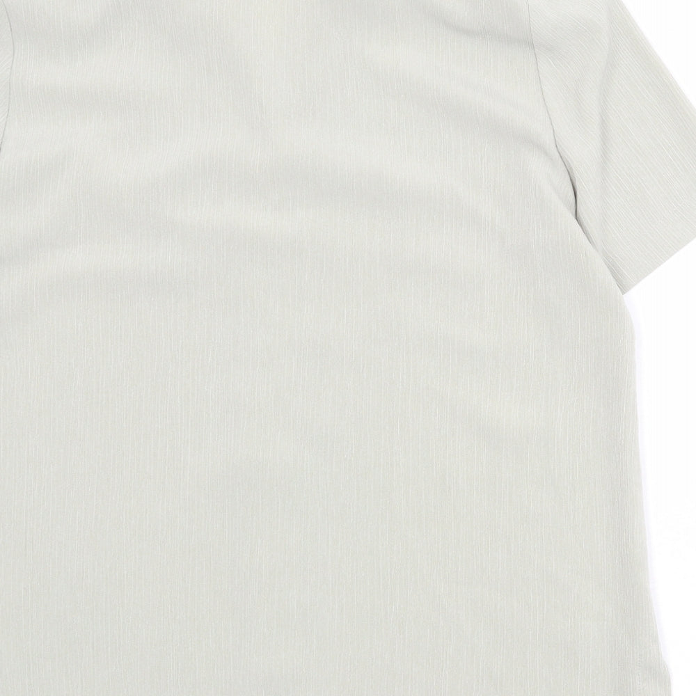 Berkertex Womens Green Polyester Basic Button-Up Size 12 Collared