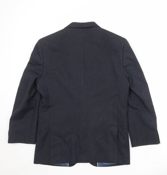 Mens UK Size 38 Fellini Regular Blue Suit Jacket
