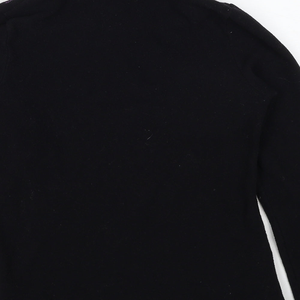 DECATHLON Womens Black Colourblock Polyester Pullover Sweatshirt Size XS Pullover