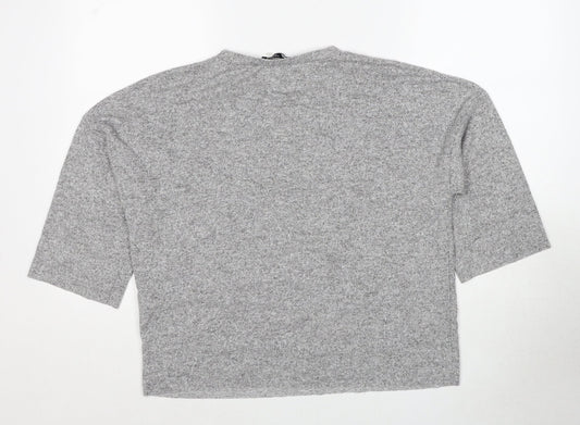 Womens UK Size S Zara Grey Pullover Jumper