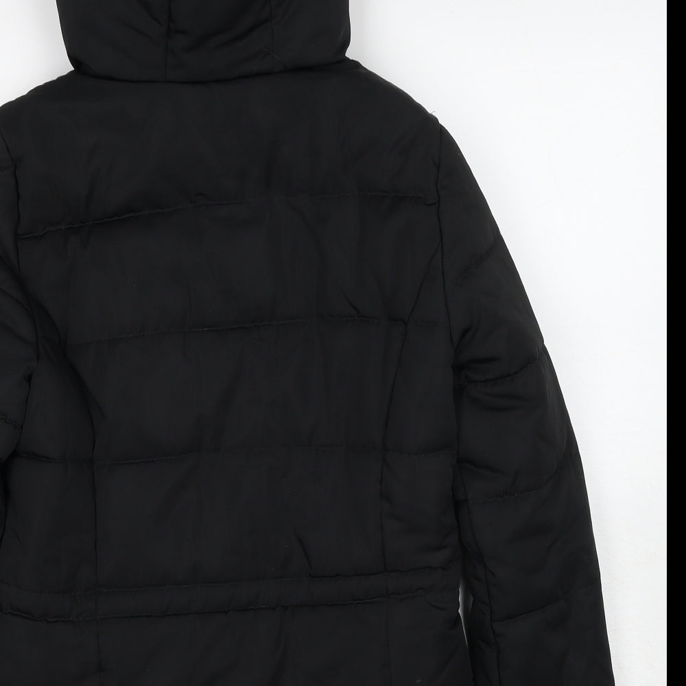Womens UK Size 8 H&M Black Puffer Jacket