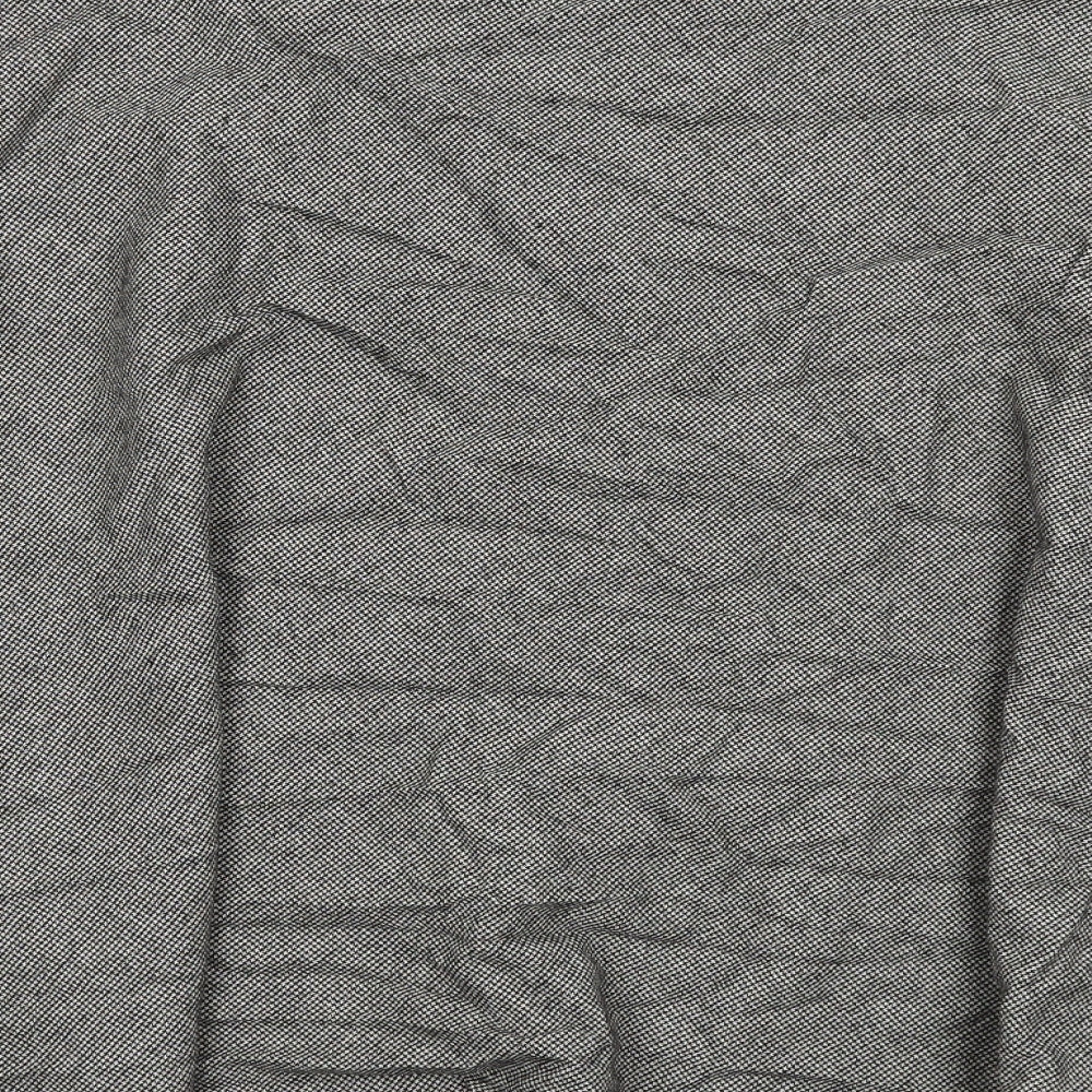 Phase Eight Womens Black Geometric Polyester Swing Skirt Size 14 Zip