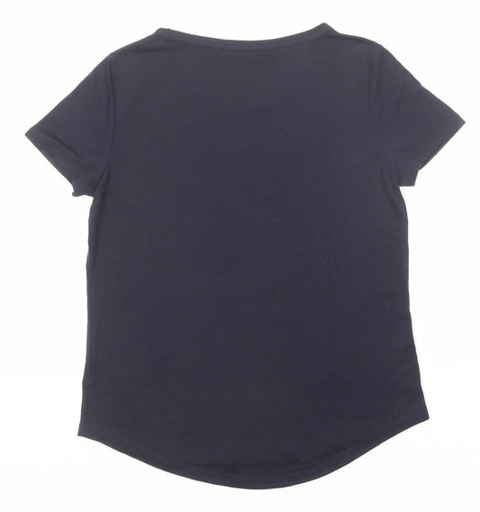Womens UK Size 8 Marks and Spencer Blue Basic T-Shirt