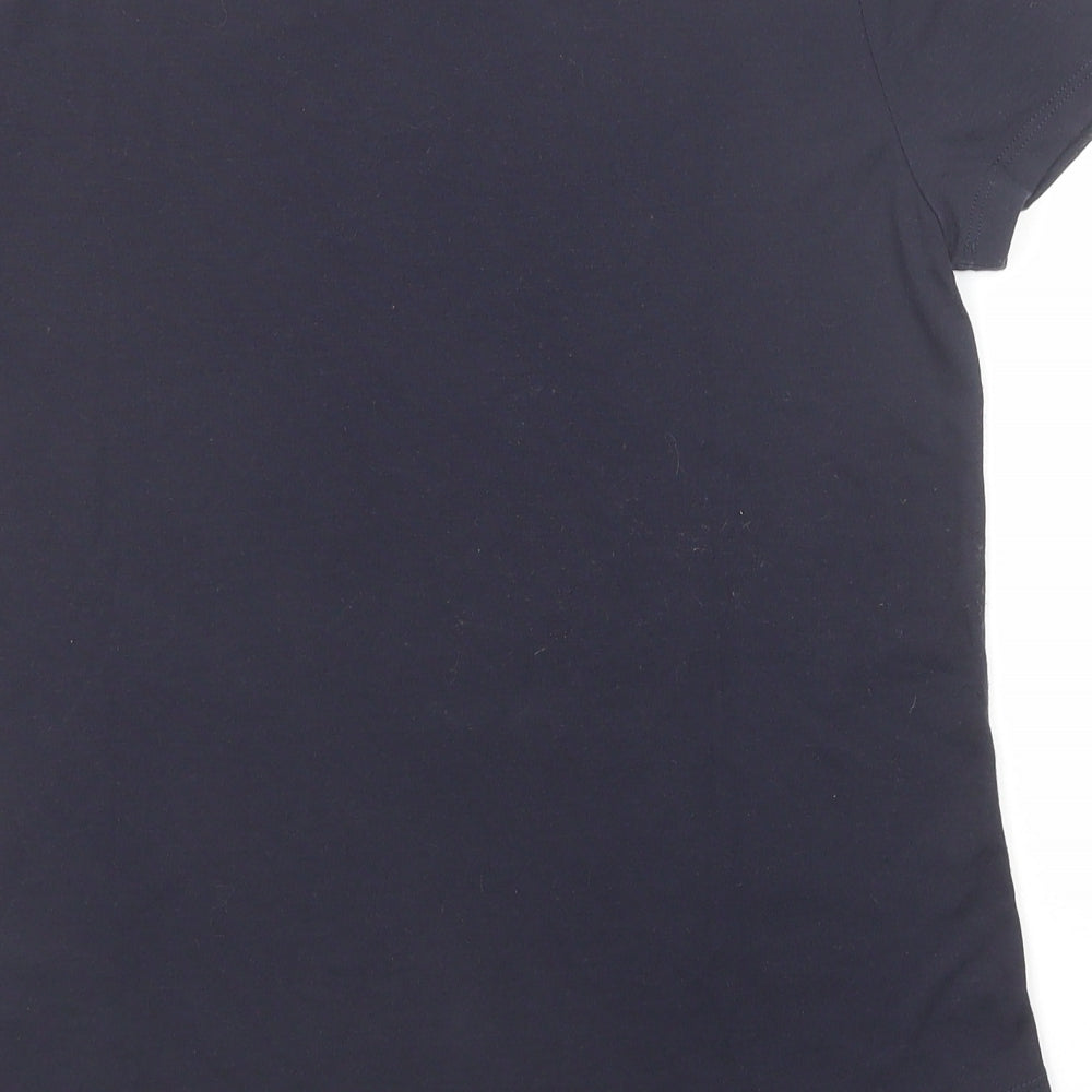 Womens UK Size 8 Marks and Spencer Blue Basic T-Shirt