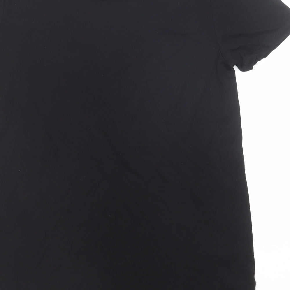 Womens UK Size XS Oasis Black Basic T-Shirt
