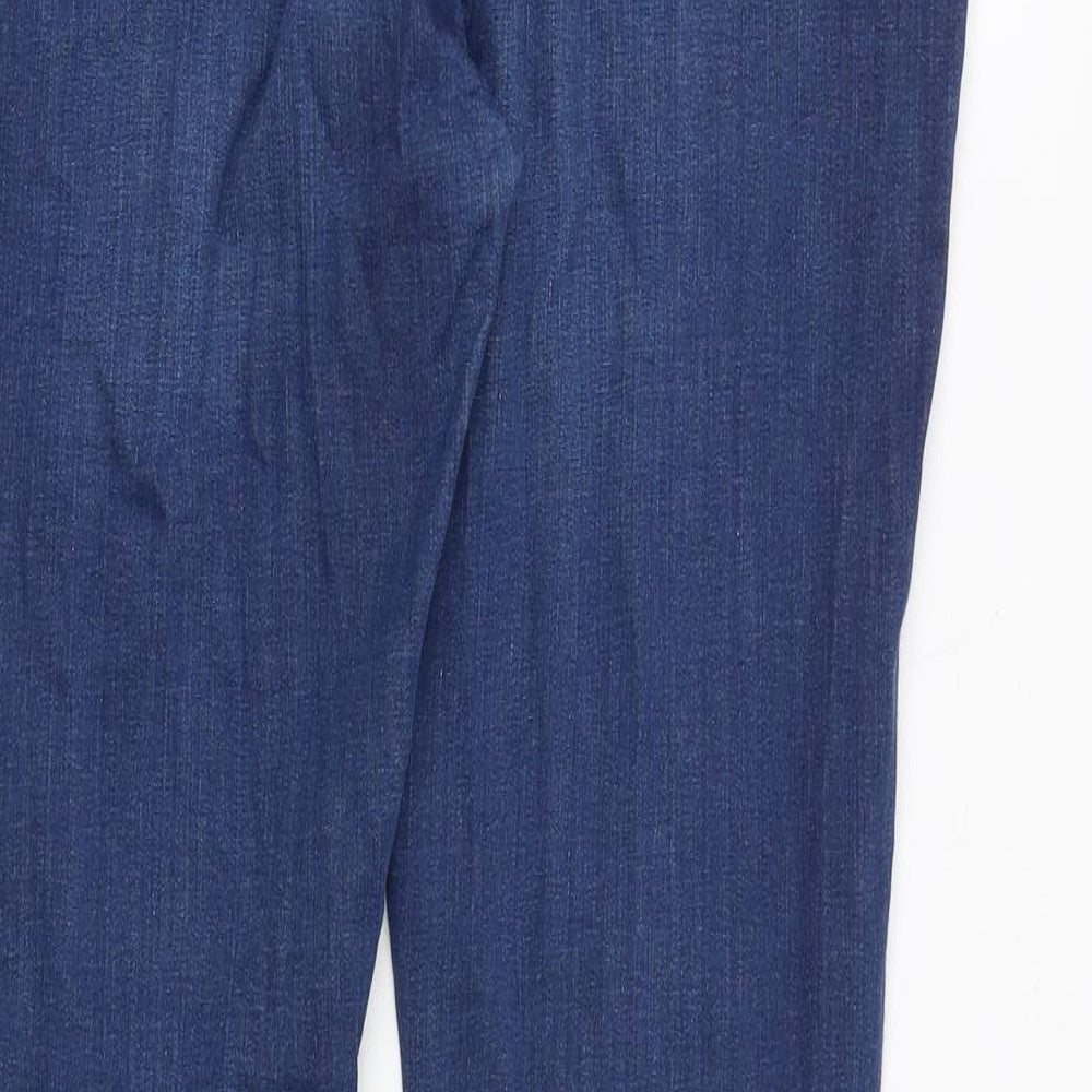 Topshop Womens Blue Cotton Skinny Jeans Size 12 Regular
