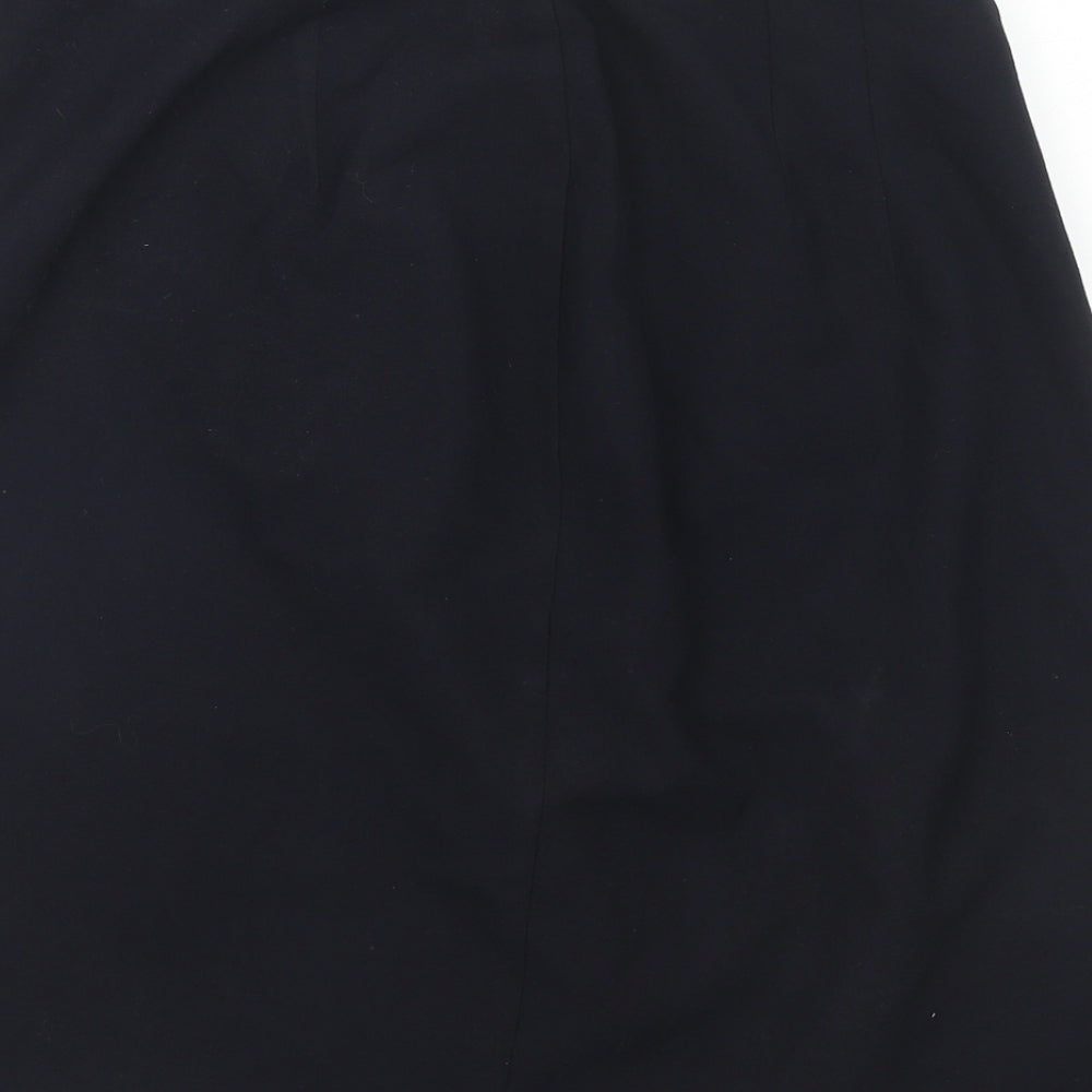 Marks and Spencer Womens Blue Polyester A-Line Skirt Size 16 Button