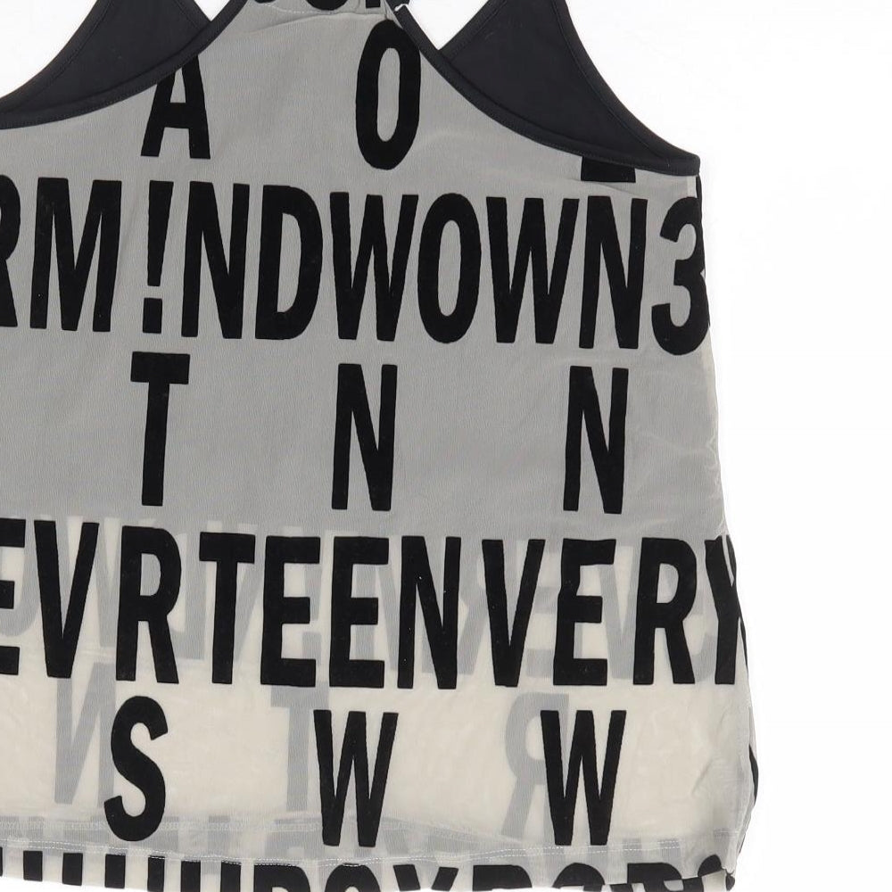 Womens UK Size 10 Divided by H&M Grey Camisole Tank