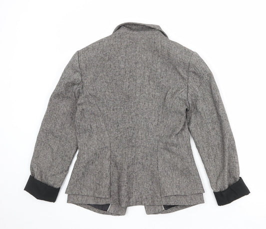 NEXT Womens Grey Polyester Jacket Blazer Size 10
