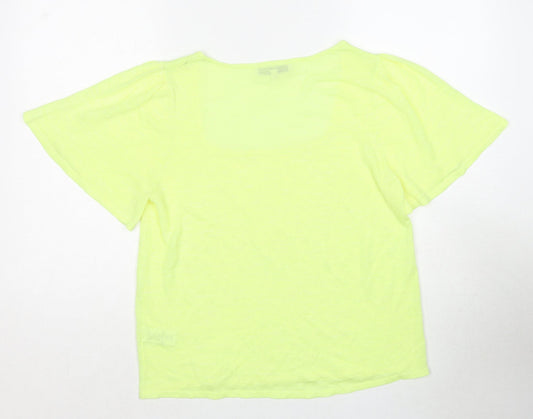 Womens UK Size 14 NEXT Yellow Basic Blouse