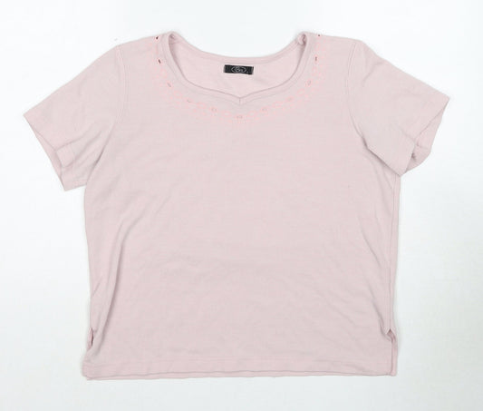 Womens UK Size S Bonmarché Pink Basic T-Shirt
