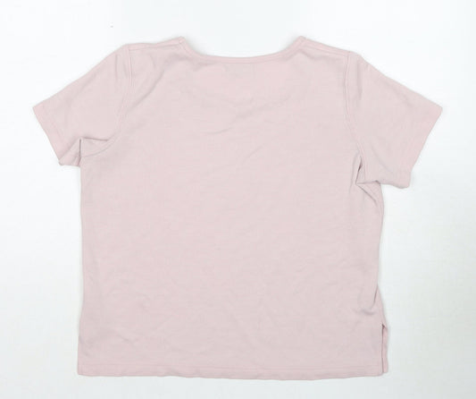 Womens UK Size S Bonmarché Pink Basic T-Shirt