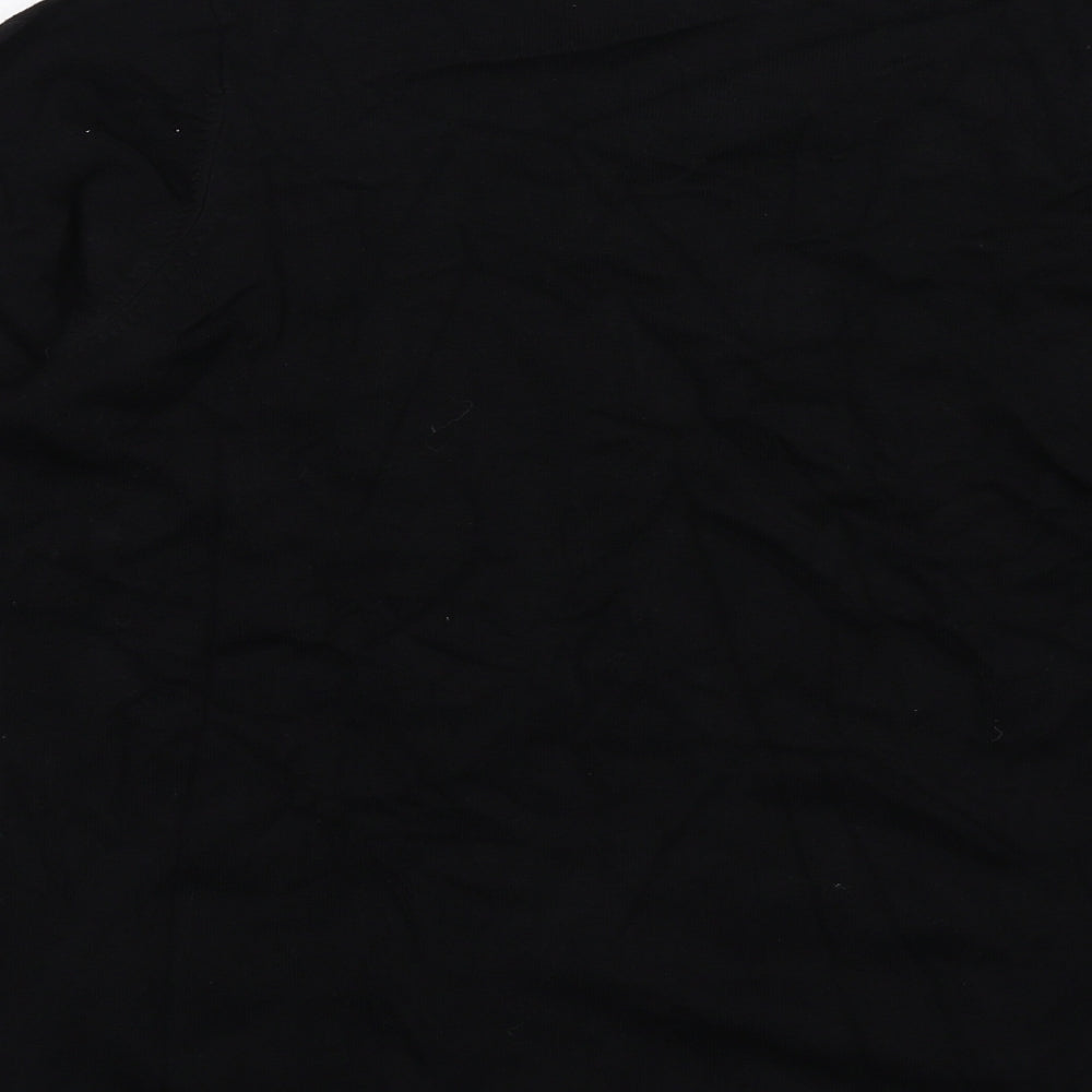 Zoe+Phoebe Womens Black Round Neck Rayon Pullover Jumper Size L