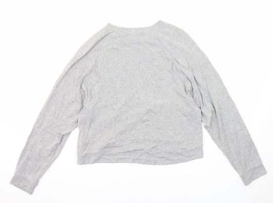 Womens UK Size 6 Topshop Grey Basic T-Shirt