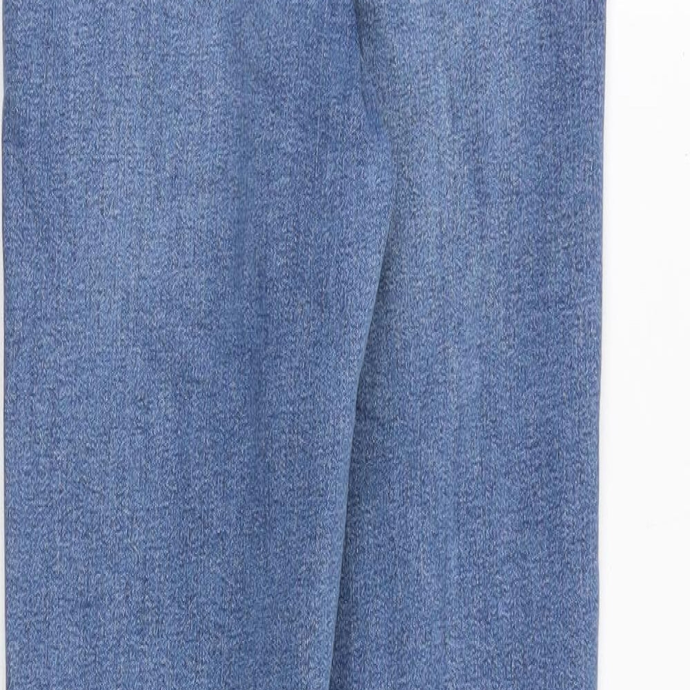 Topshop Womens Blue Cotton Skinny Jeans Size 26 in Regular Zip