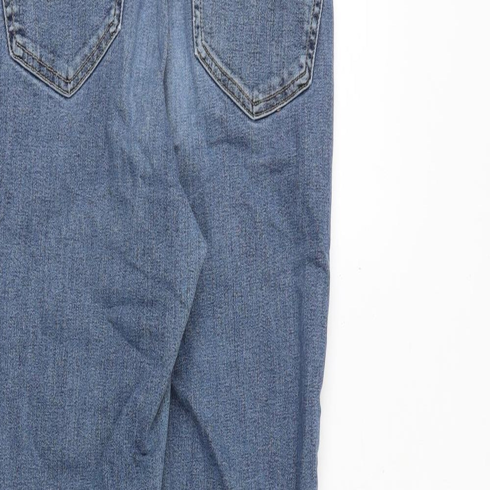 Topshop Womens Blue Cotton Skinny Jeans Size 26 in Regular Zip