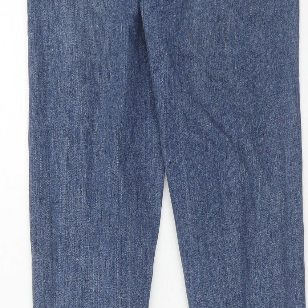 Topshop Womens Blue Cotton Skinny Jeans Size 26 in L32 in Regular Zip