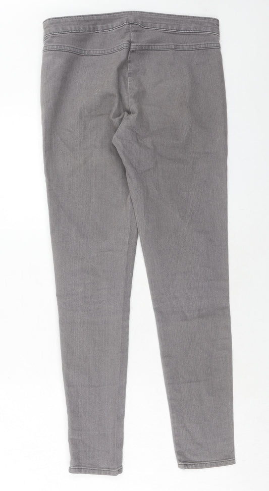 Womens UK Size 12 H&M Regular Fit Skinny Grey Jeans