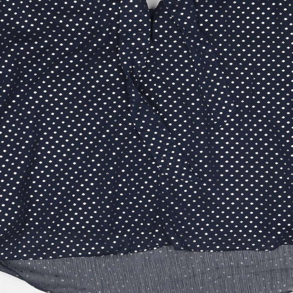 Womens UK Size 14 Marks and Spencer Blue Basic Blouse