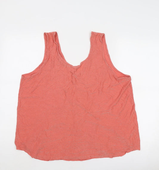 Womens UK Size 22 NEXT Red Basic Tank