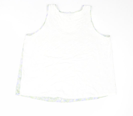 Marks and Spencer Womens Multicoloured Geometric Polyester Basic Tank Size 18 Scoop Neck