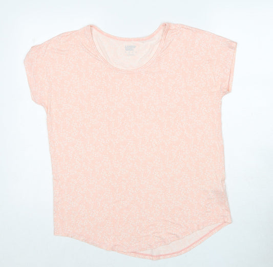 Womens UK Size S Lands' End Pink Basic T-Shirt