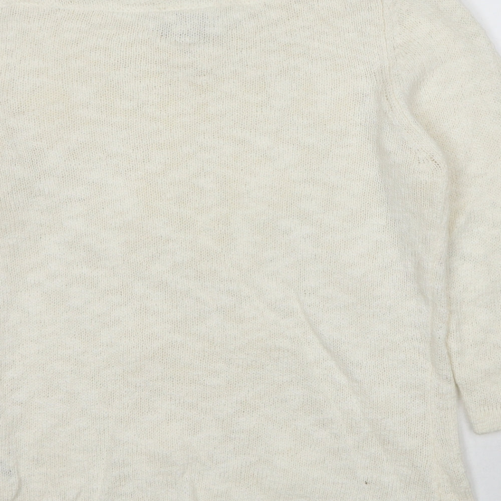 Womens UK Size 8 Minuet Ivory Pullover Jumper