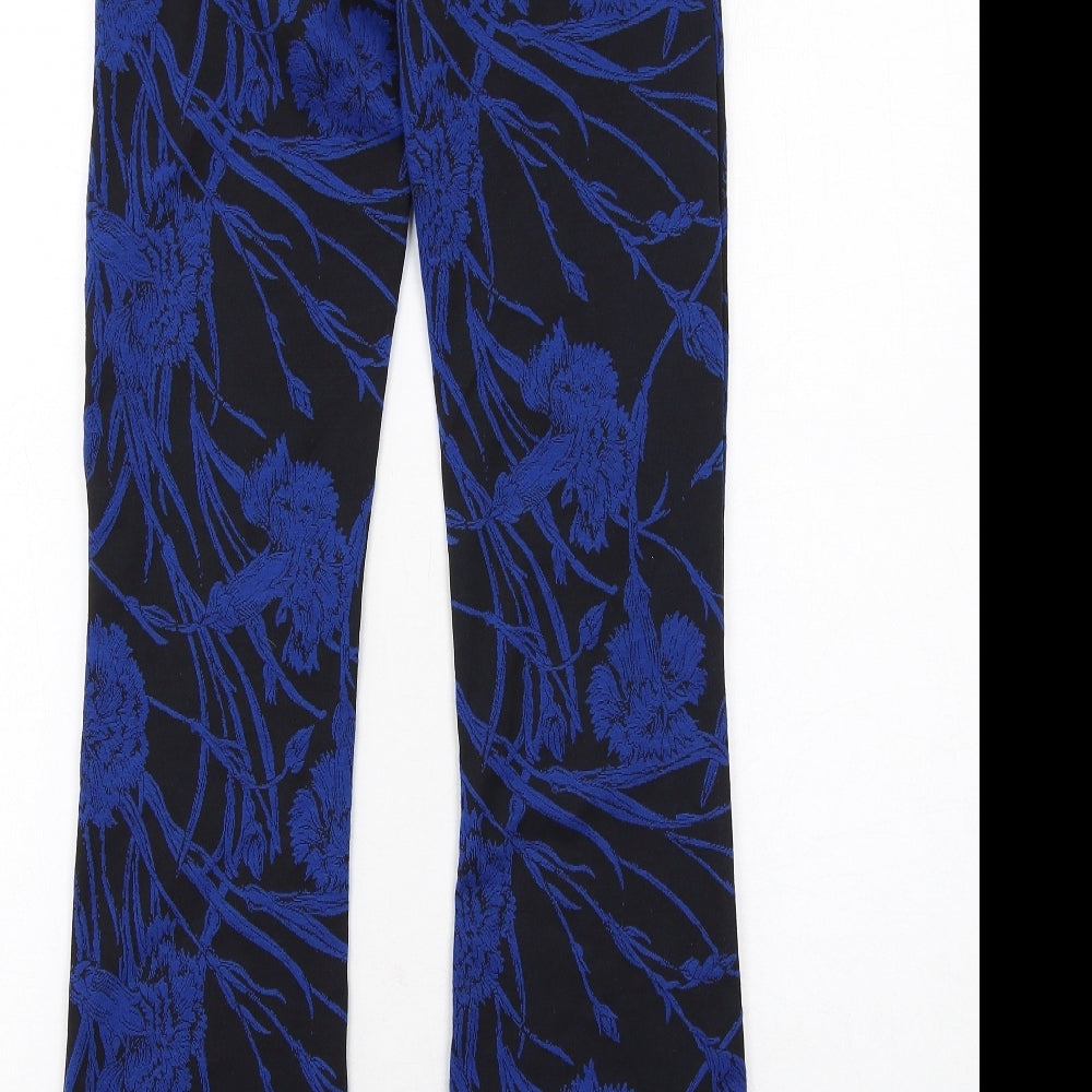 Womens UK Size S Zara Regular Fit Blue Trousers