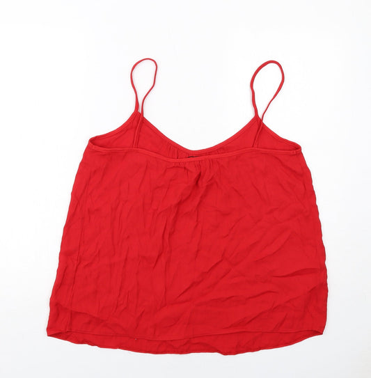 Womens UK Size L Mango Red Basic Tank
