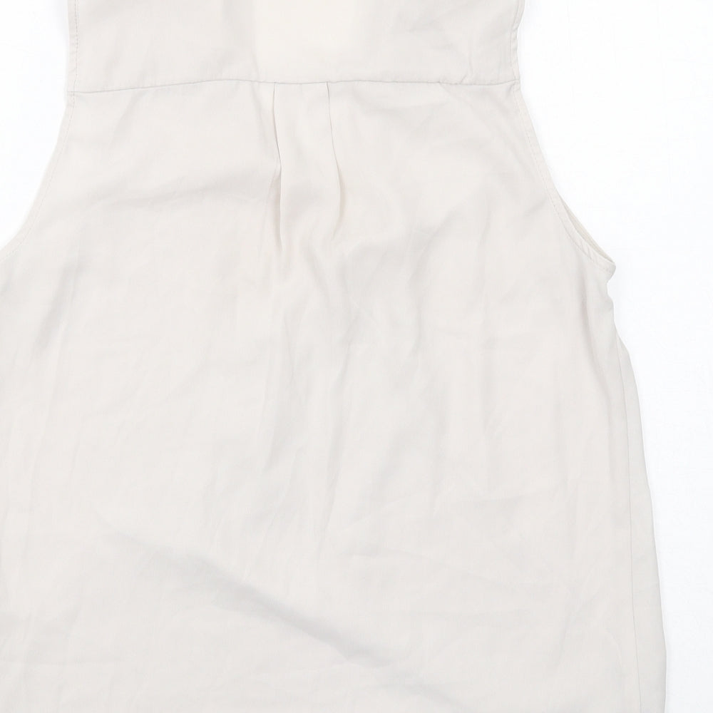 Womens UK Size 10 River Island Grey Basic Tank
