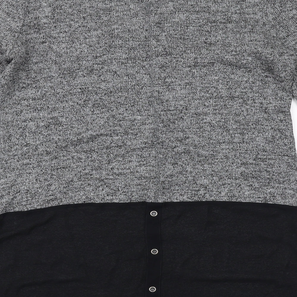 Womens UK Size 10 NEXT Grey Basic Blouse