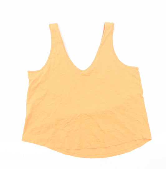 Womens UK Size 12 ASOS Orange Basic Tank