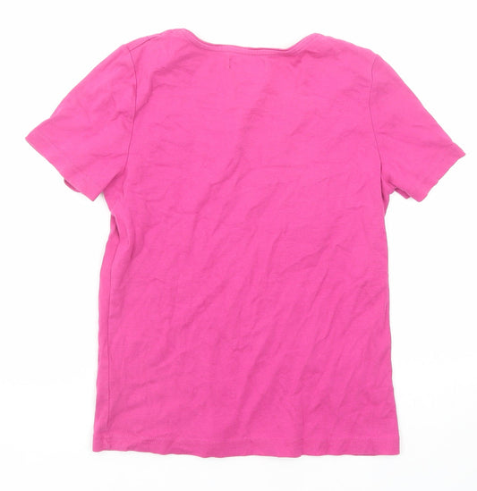 Womens UK Size S Bonmarché Pink Basic Blouse