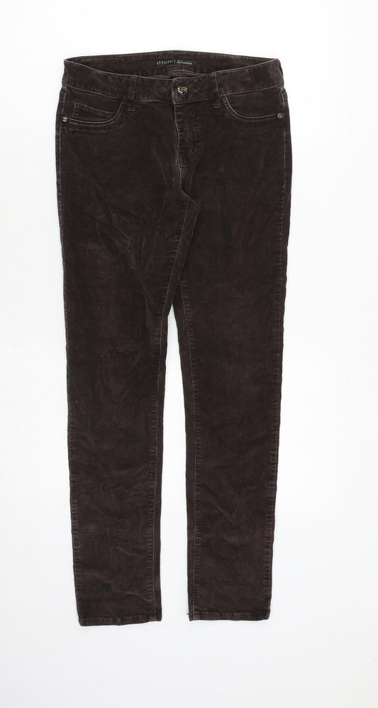 Womens UK Size 27 in Lee Regular Fit Straight Brown Jeans