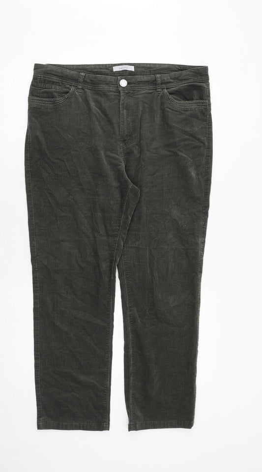Womens UK Size 36 in Per Una Regular Fit Green Trousers