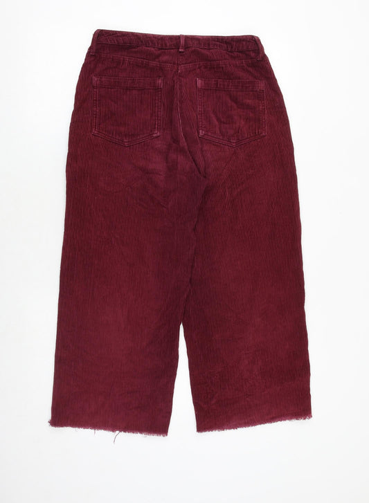 BDG Womens Red Cotton Trousers Size 30 in Regular Zip