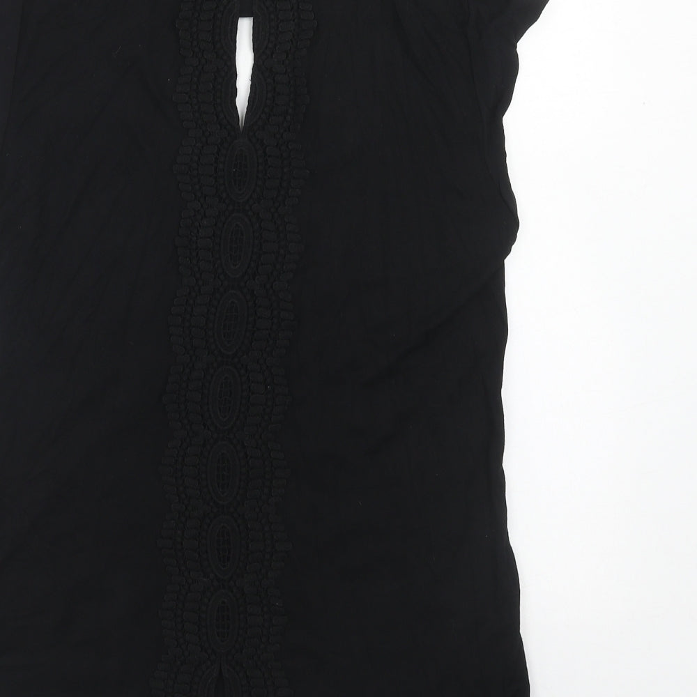 Womens UK Size S Daniel Rainn Black Basic Blouse