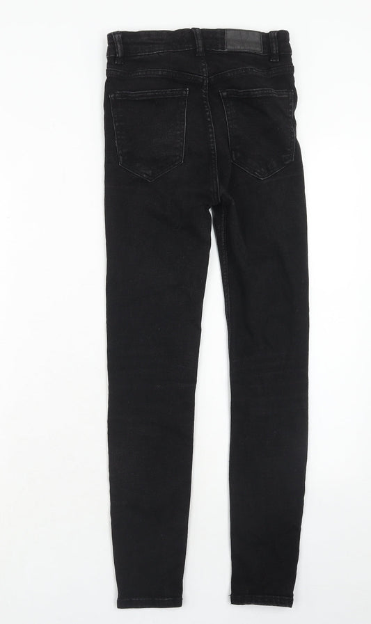 Womens UK Size 8 H&M Regular Fit Skinny Black Jeans