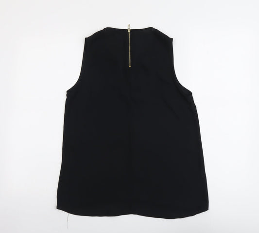 Womens UK Size 10 NEXT Black Basic Blouse