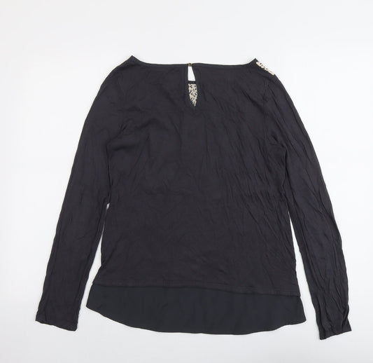 Womens UK Size S Oasis Grey Basic Blouse