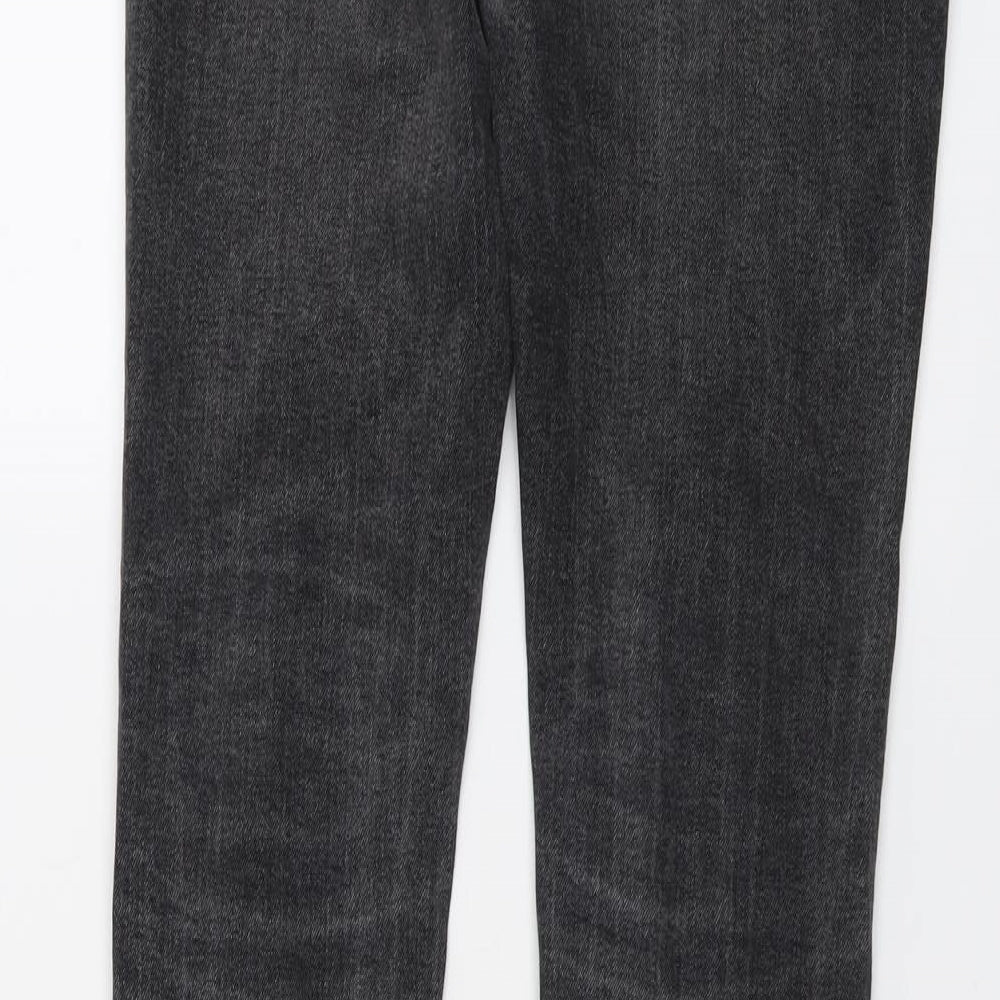 Bershka Mens Grey Cotton Skinny Jeans Size 30 in L32 in Regular Button