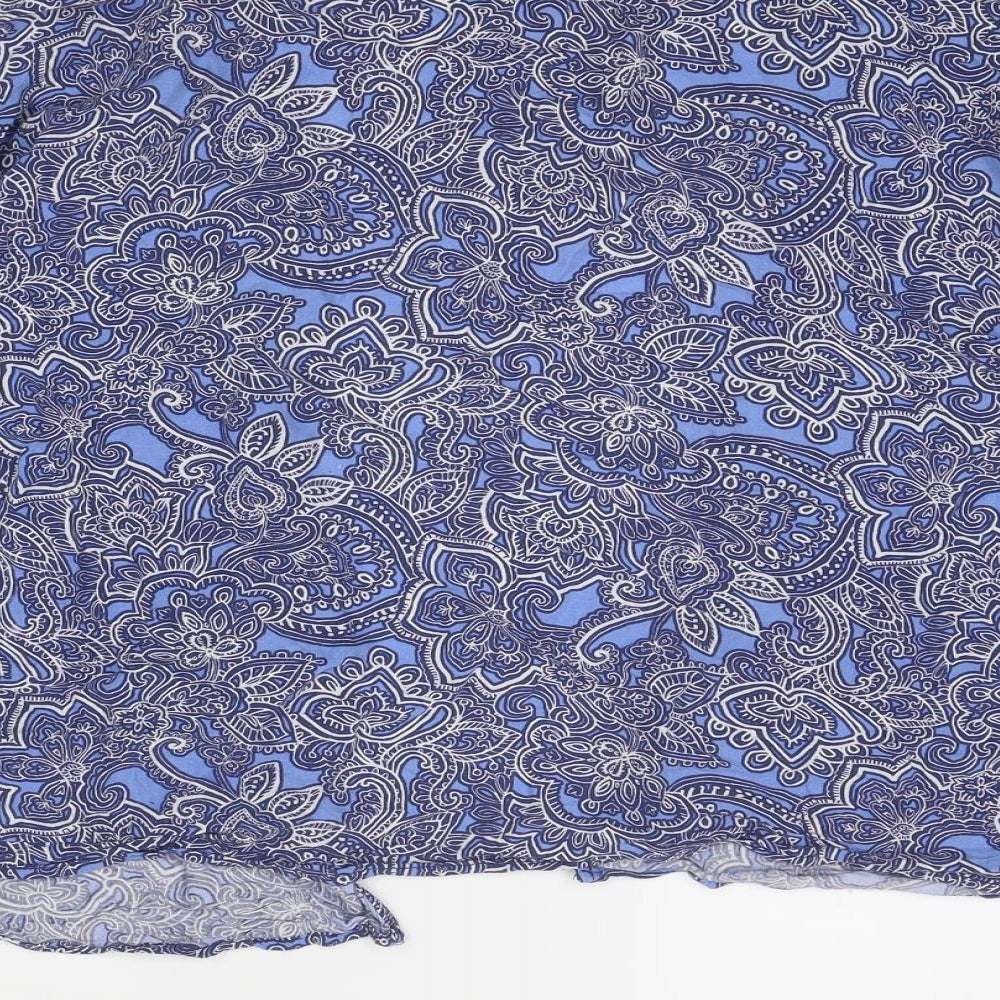 Womens UK Size 6 New Look Blue Kimono Blouse