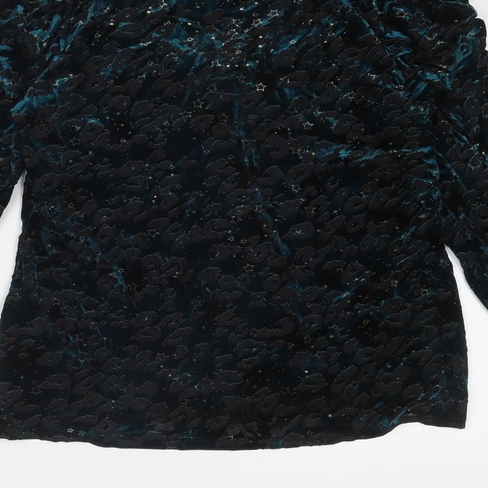 Womens UK Size M Monsoon Blue Basic Blouse