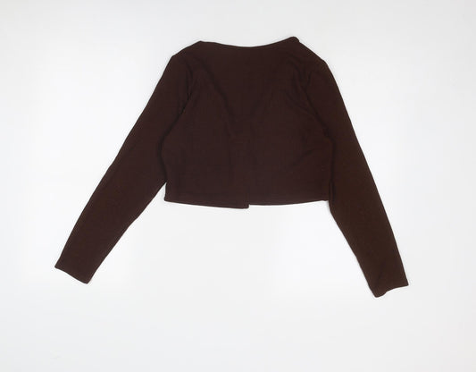 Womens UK Size M Divided by H&M Brown Basic Blouse