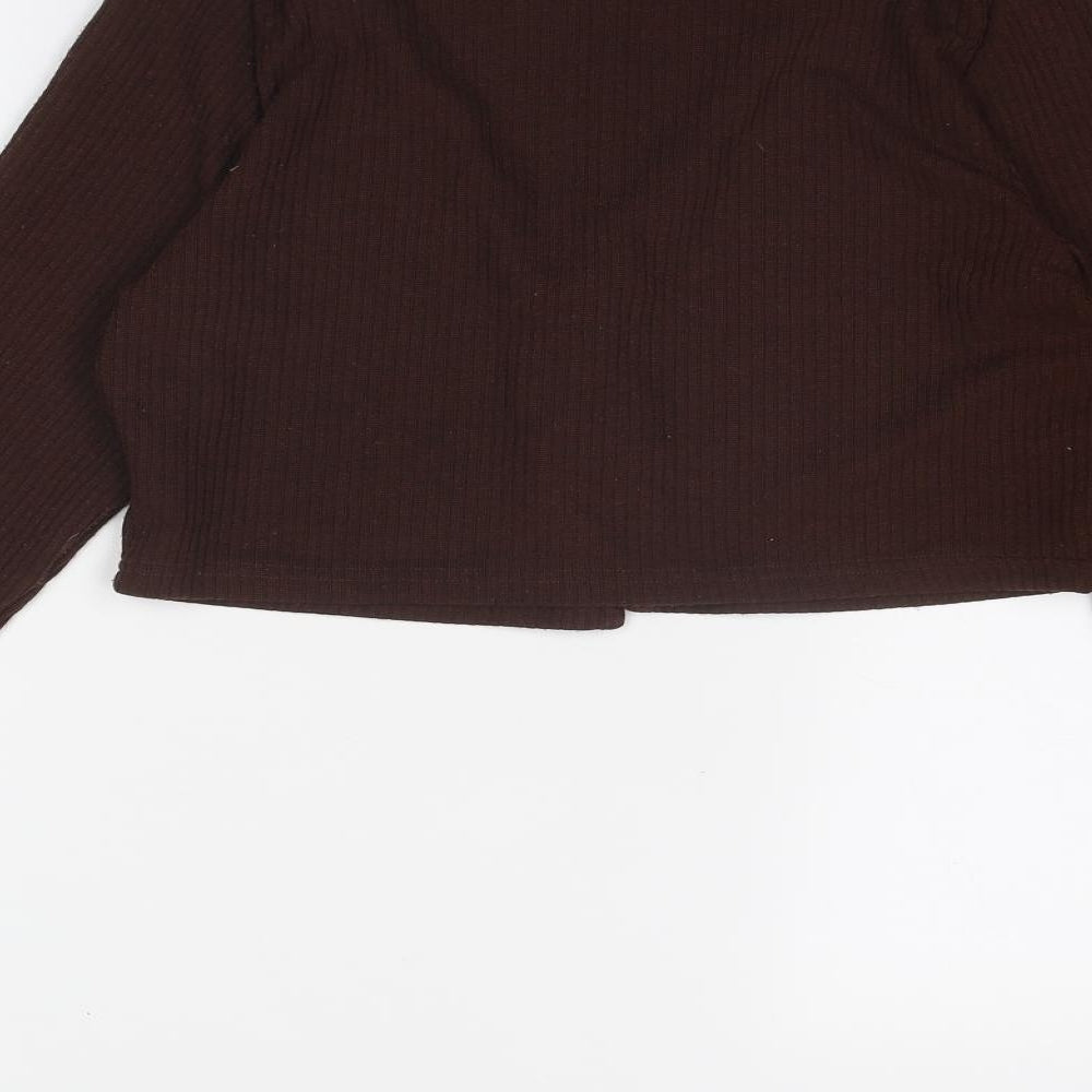 Womens UK Size M Divided by H&M Brown Basic Blouse